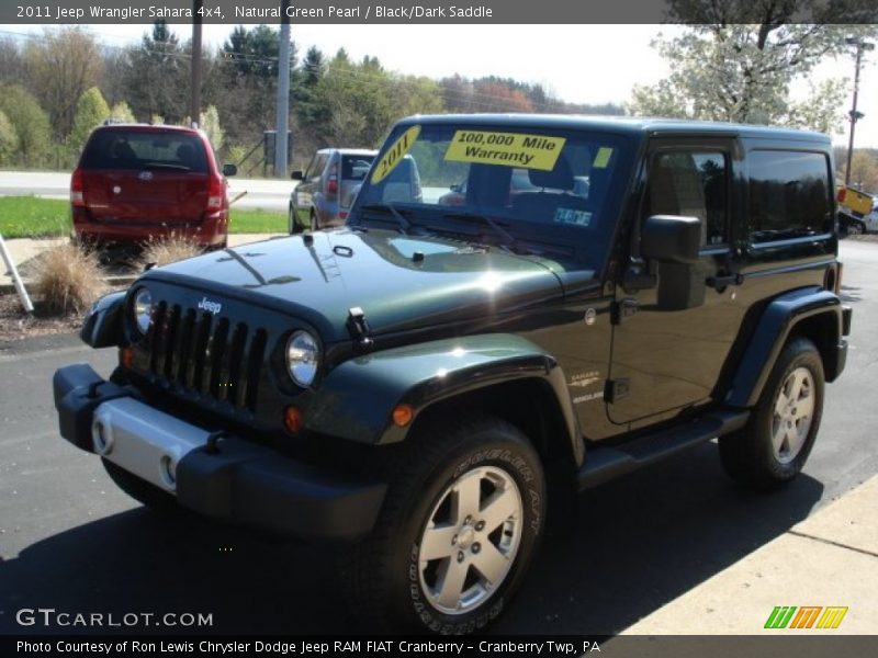 Natural Green Pearl / Black/Dark Saddle 2011 Jeep Wrangler Sahara 4x4
