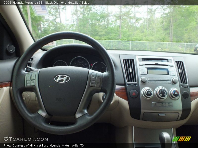 Black Diamond Metallic / Beige 2008 Hyundai Veracruz SE