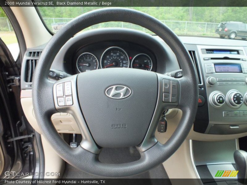 Black Diamond Metallic / Beige 2008 Hyundai Veracruz SE