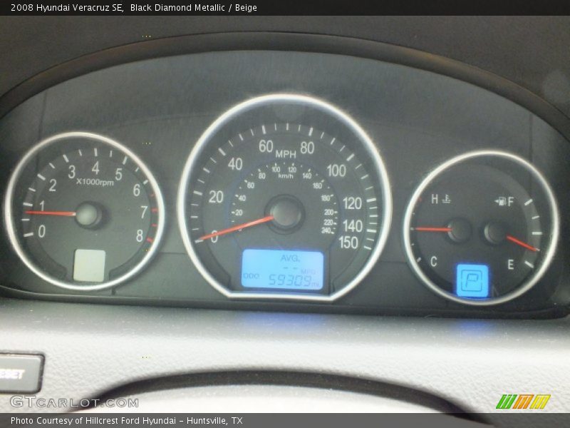 Black Diamond Metallic / Beige 2008 Hyundai Veracruz SE