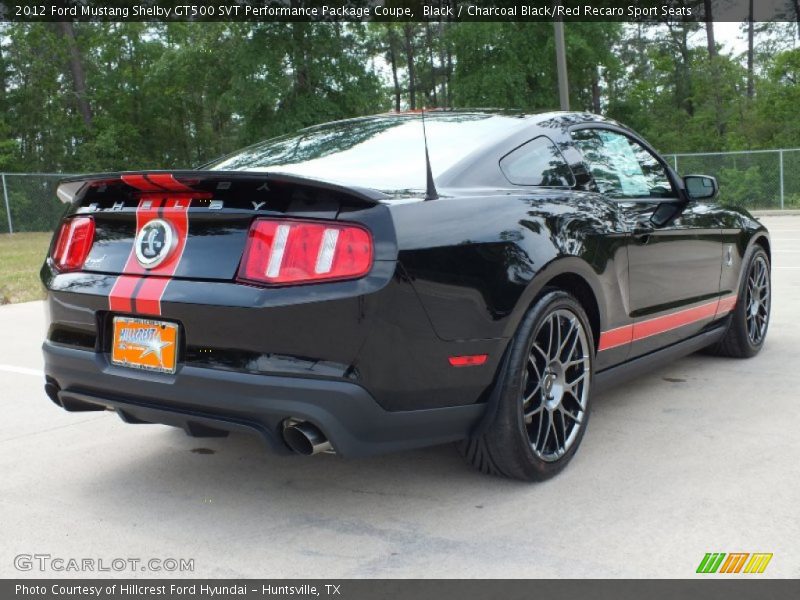 Black / Charcoal Black/Red Recaro Sport Seats 2012 Ford Mustang Shelby GT500 SVT Performance Package Coupe