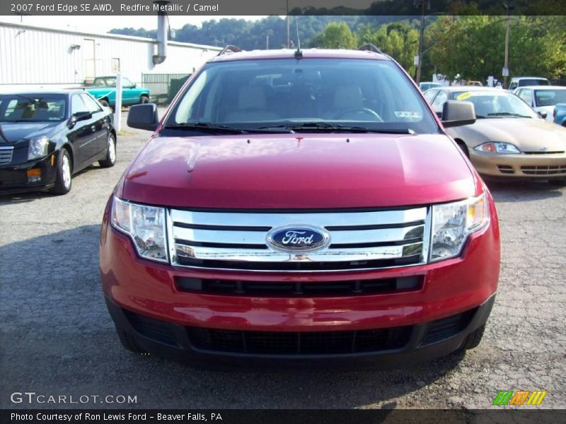 Redfire Metallic / Camel 2007 Ford Edge SE AWD