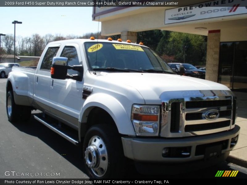 Oxford White / Chaparral Leather 2009 Ford F450 Super Duty King Ranch Crew Cab 4x4 Dually