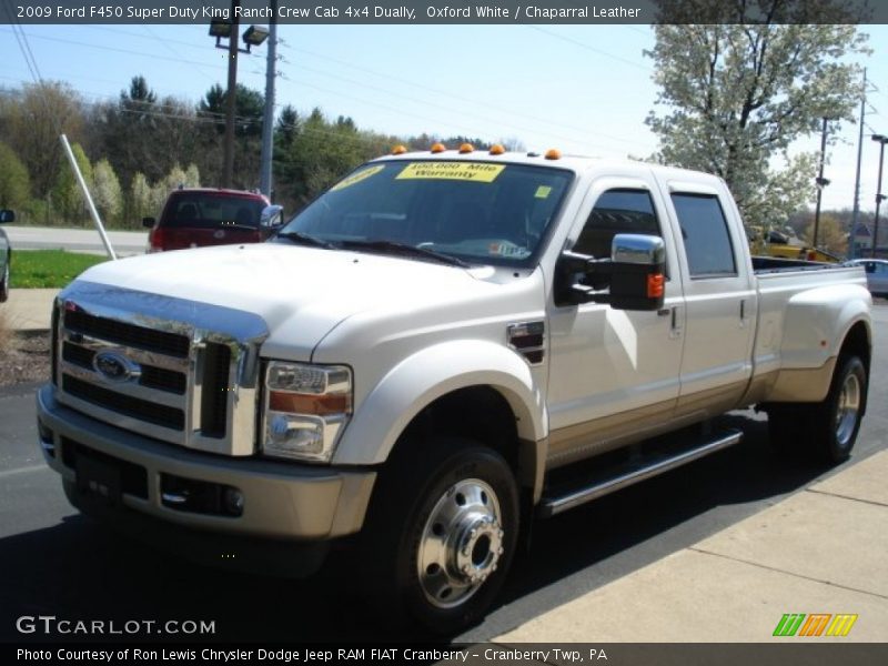 Oxford White / Chaparral Leather 2009 Ford F450 Super Duty King Ranch Crew Cab 4x4 Dually