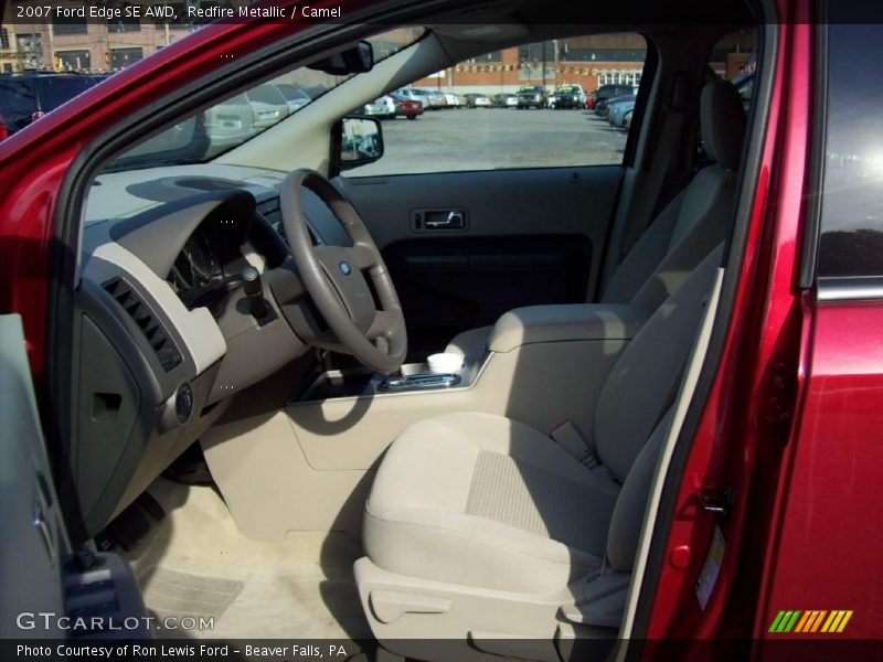 Redfire Metallic / Camel 2007 Ford Edge SE AWD
