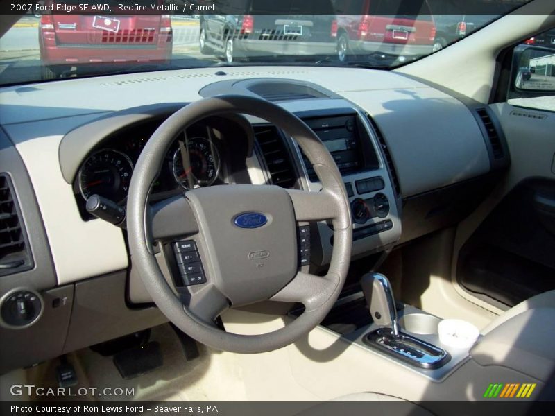 Redfire Metallic / Camel 2007 Ford Edge SE AWD