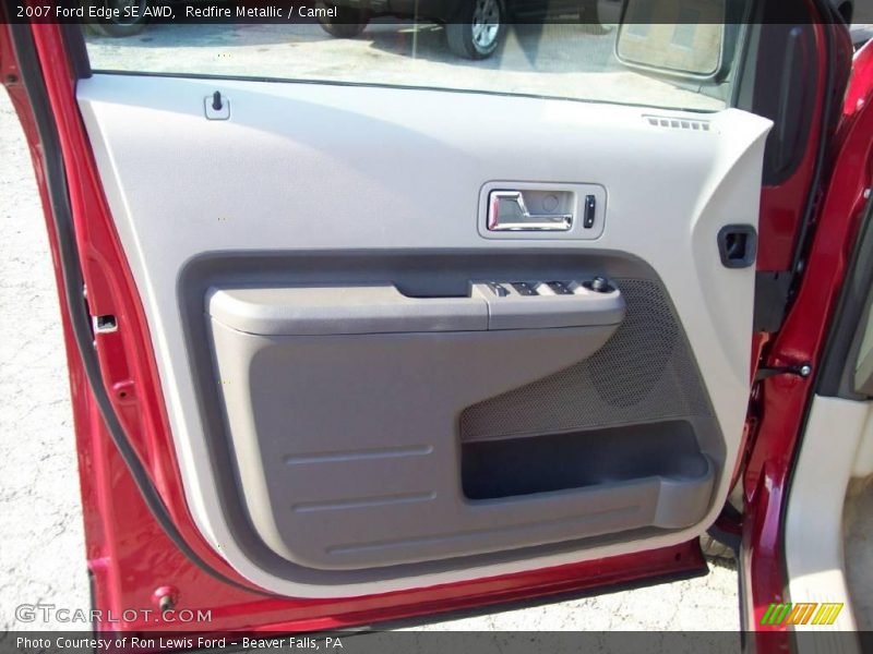 Redfire Metallic / Camel 2007 Ford Edge SE AWD