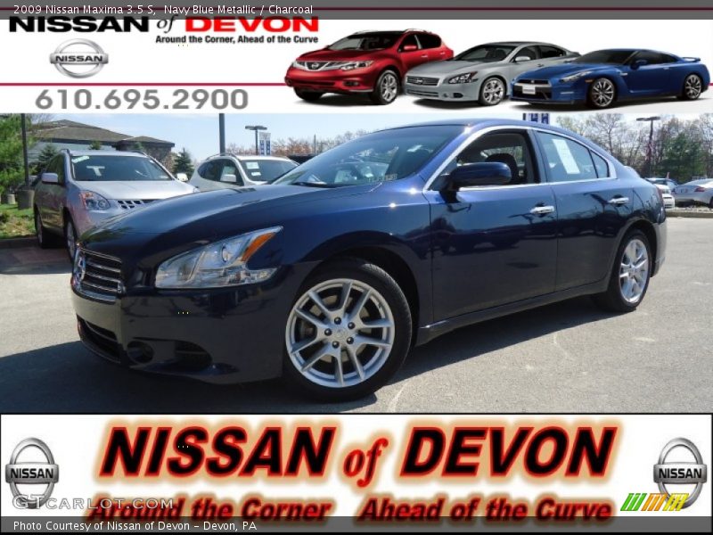 Navy Blue Metallic / Charcoal 2009 Nissan Maxima 3.5 S
