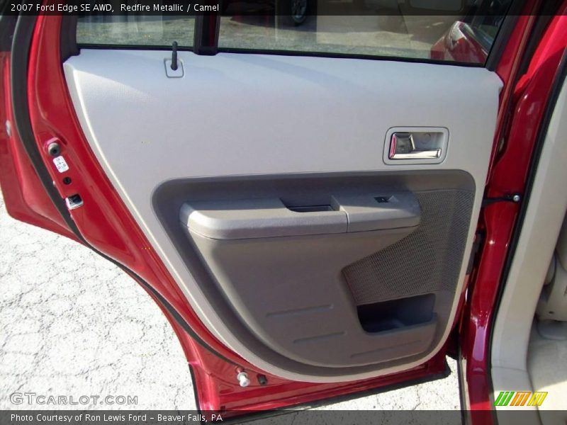 Redfire Metallic / Camel 2007 Ford Edge SE AWD