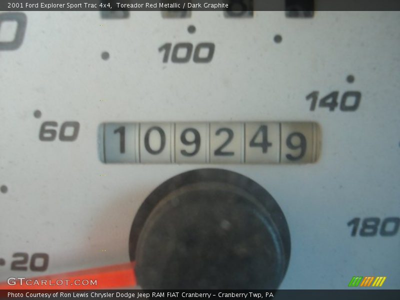 Toreador Red Metallic / Dark Graphite 2001 Ford Explorer Sport Trac 4x4
