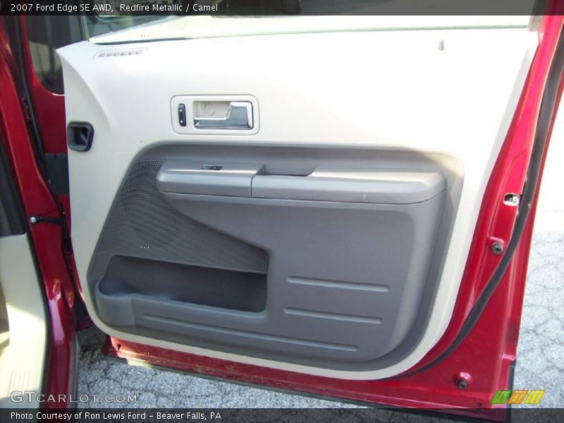 Redfire Metallic / Camel 2007 Ford Edge SE AWD