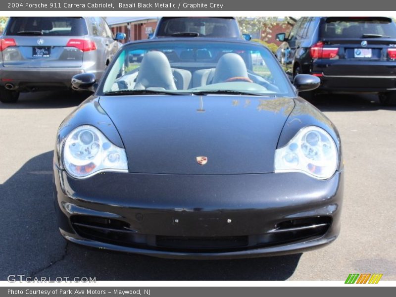 Basalt Black Metallic / Graphite Grey 2004 Porsche 911 Carrera Cabriolet