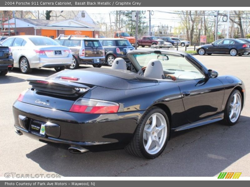 Basalt Black Metallic / Graphite Grey 2004 Porsche 911 Carrera Cabriolet