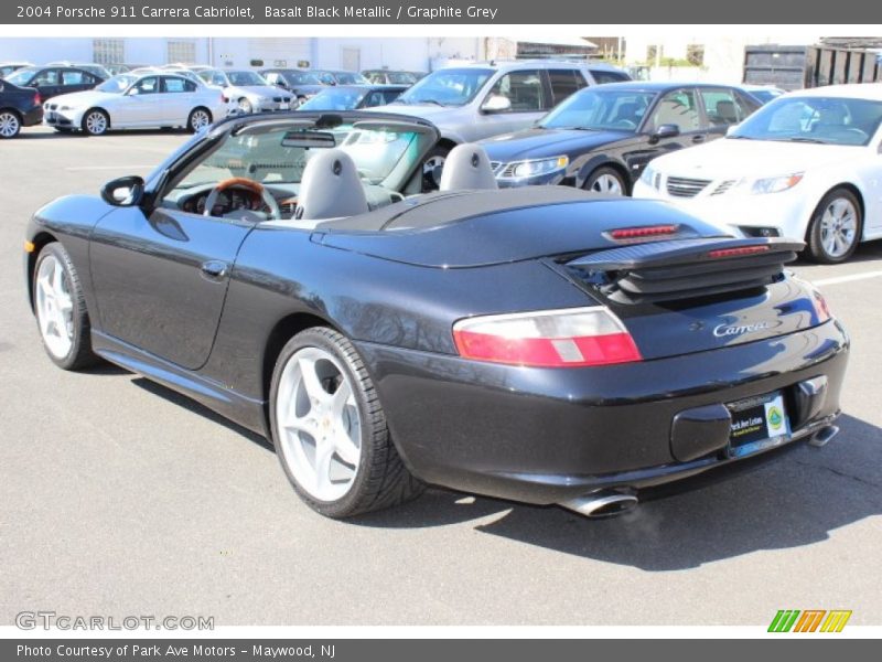 Basalt Black Metallic / Graphite Grey 2004 Porsche 911 Carrera Cabriolet