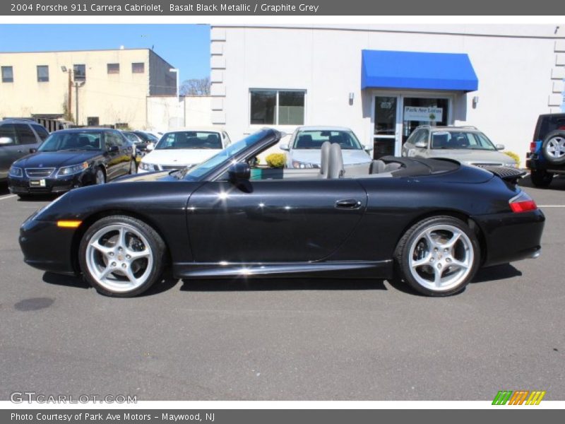 Basalt Black Metallic / Graphite Grey 2004 Porsche 911 Carrera Cabriolet