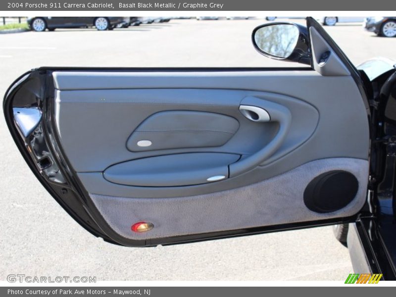 Basalt Black Metallic / Graphite Grey 2004 Porsche 911 Carrera Cabriolet