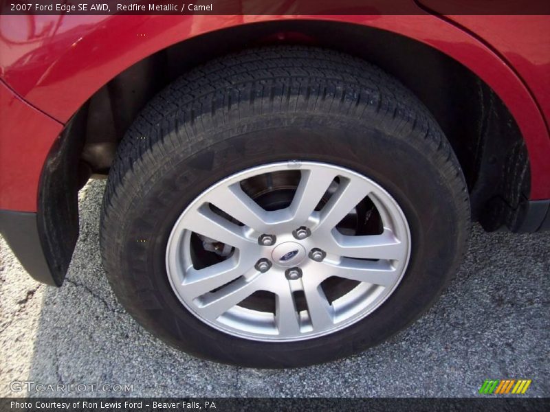 Redfire Metallic / Camel 2007 Ford Edge SE AWD
