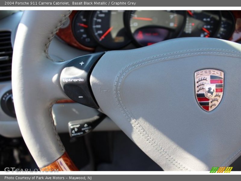 Basalt Black Metallic / Graphite Grey 2004 Porsche 911 Carrera Cabriolet