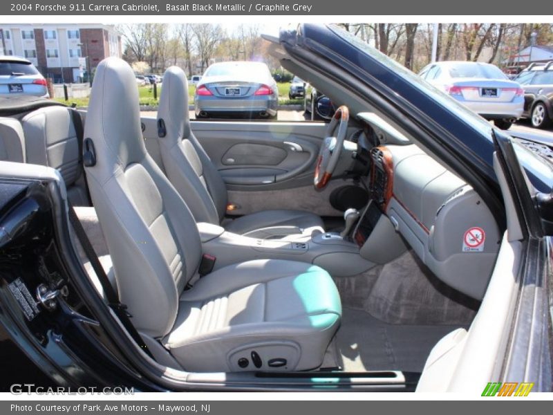 Basalt Black Metallic / Graphite Grey 2004 Porsche 911 Carrera Cabriolet