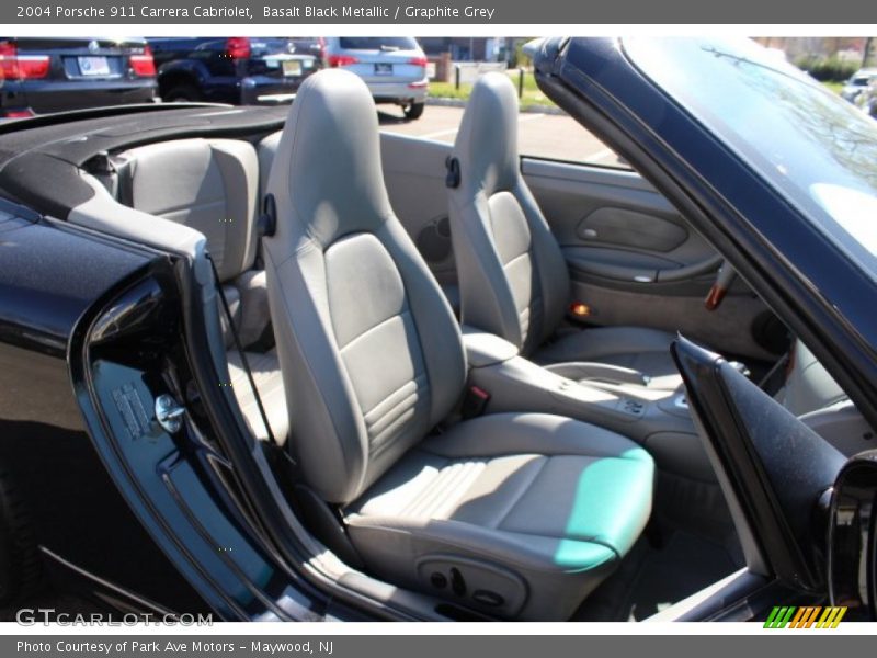 Basalt Black Metallic / Graphite Grey 2004 Porsche 911 Carrera Cabriolet