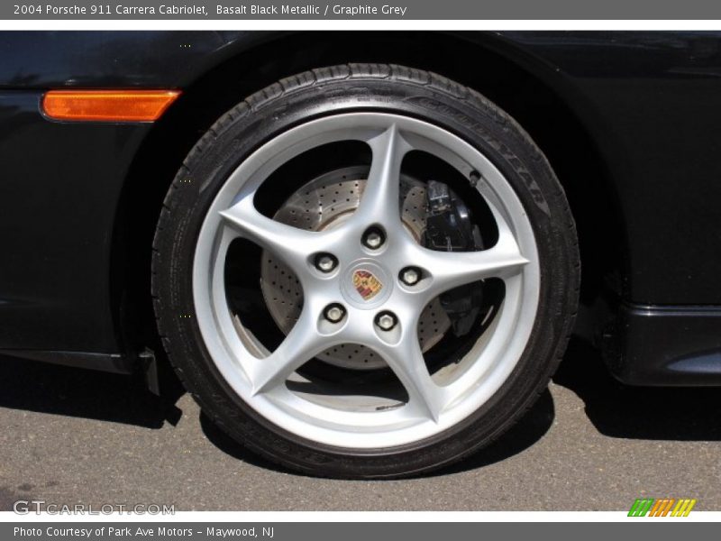 Basalt Black Metallic / Graphite Grey 2004 Porsche 911 Carrera Cabriolet