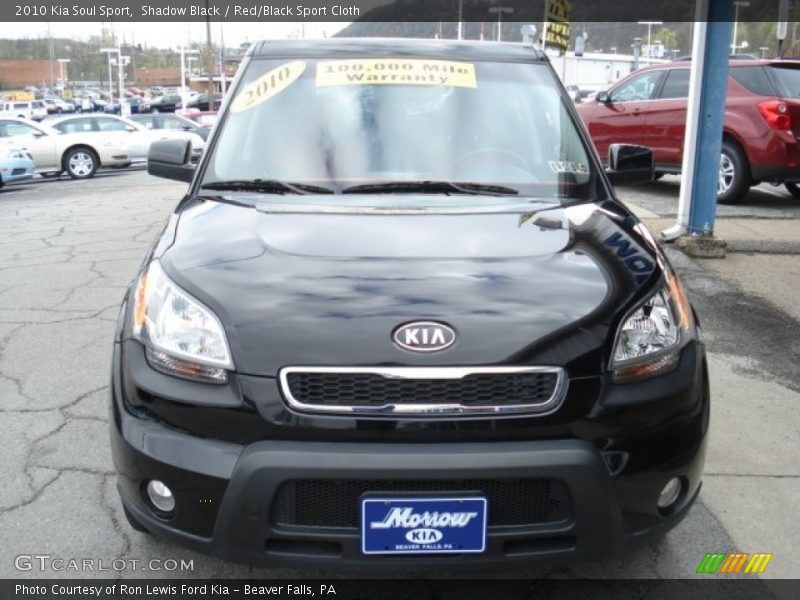Shadow Black / Red/Black Sport Cloth 2010 Kia Soul Sport