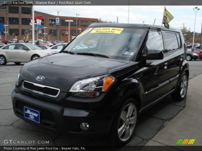 Shadow Black / Red/Black Sport Cloth 2010 Kia Soul Sport