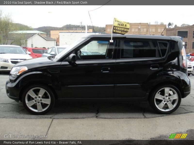 Shadow Black / Red/Black Sport Cloth 2010 Kia Soul Sport