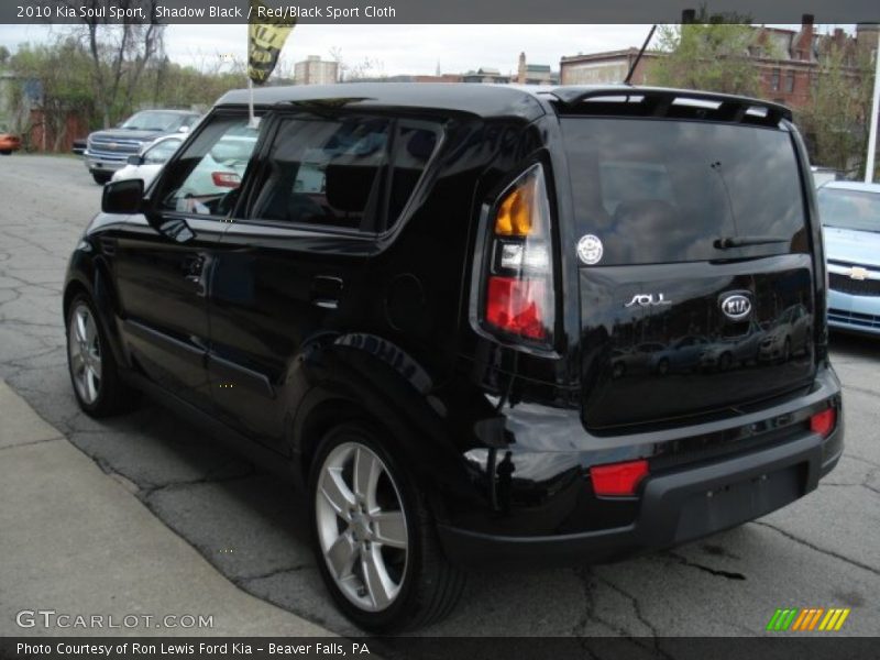 Shadow Black / Red/Black Sport Cloth 2010 Kia Soul Sport