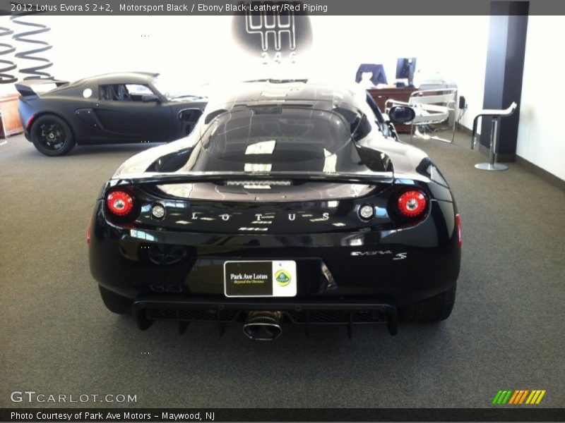 Motorsport Black / Ebony Black Leather/Red Piping 2012 Lotus Evora S 2+2