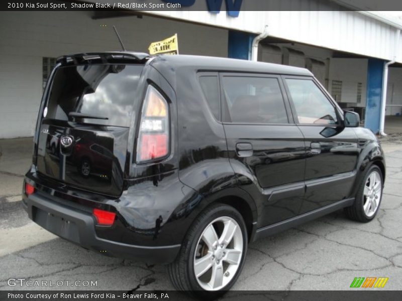 Shadow Black / Red/Black Sport Cloth 2010 Kia Soul Sport