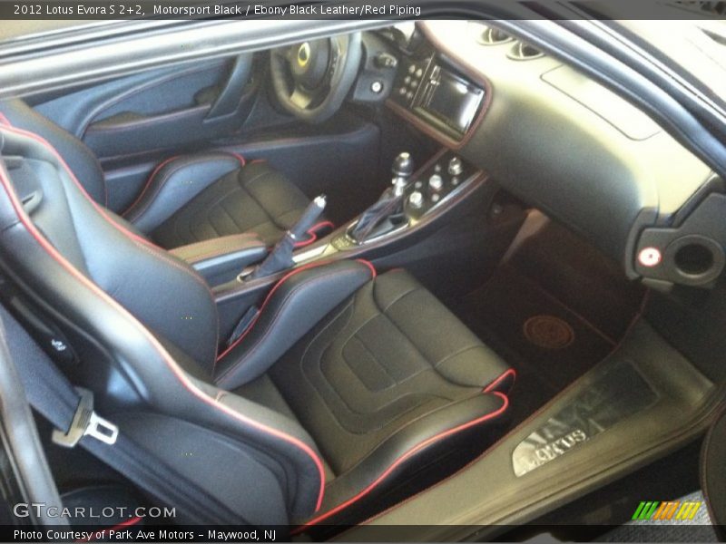  2012 Evora S 2+2 Ebony Black Leather/Red Piping Interior