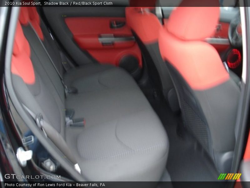 Shadow Black / Red/Black Sport Cloth 2010 Kia Soul Sport