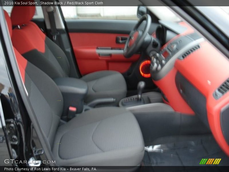 Shadow Black / Red/Black Sport Cloth 2010 Kia Soul Sport