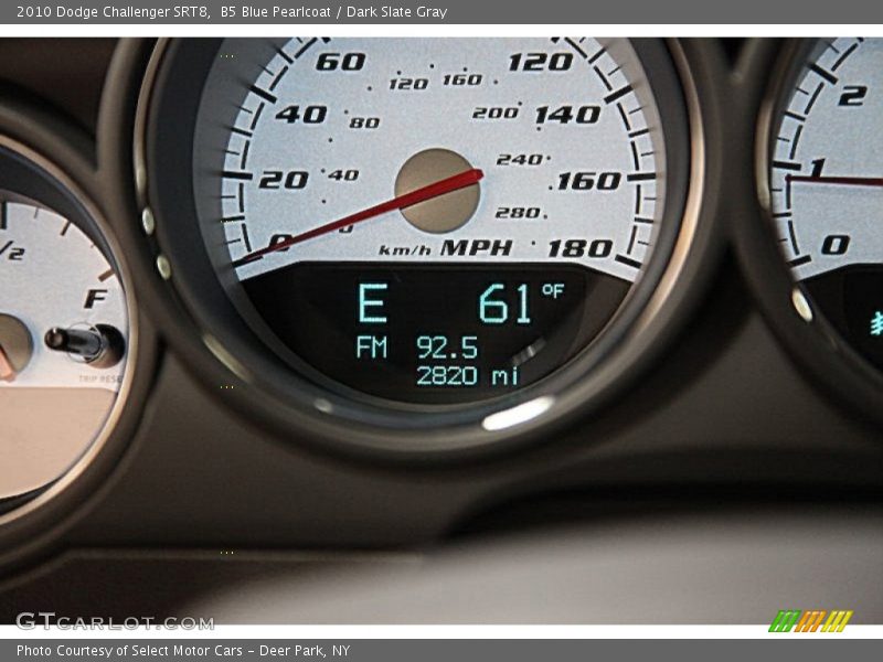 B5 Blue Pearlcoat / Dark Slate Gray 2010 Dodge Challenger SRT8