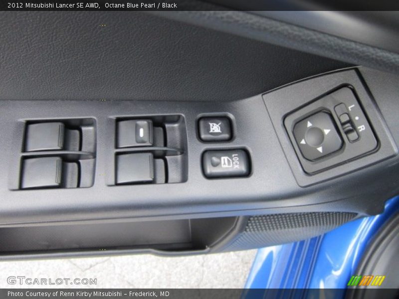 Octane Blue Pearl / Black 2012 Mitsubishi Lancer SE AWD
