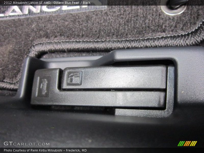 Octane Blue Pearl / Black 2012 Mitsubishi Lancer SE AWD