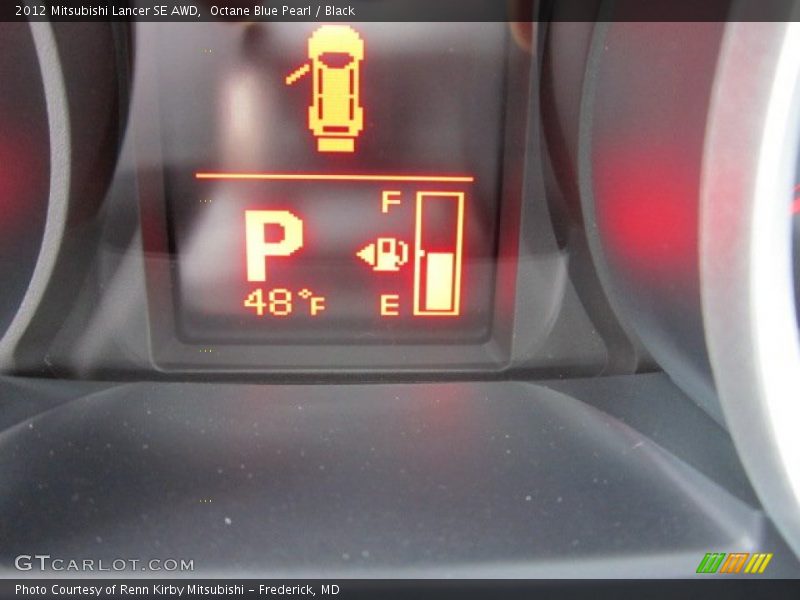Octane Blue Pearl / Black 2012 Mitsubishi Lancer SE AWD