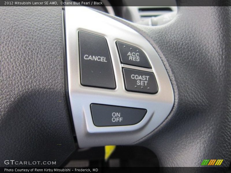 Octane Blue Pearl / Black 2012 Mitsubishi Lancer SE AWD