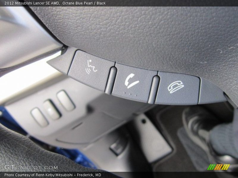 Octane Blue Pearl / Black 2012 Mitsubishi Lancer SE AWD