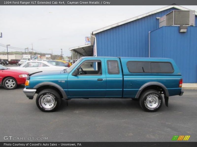 Cayman Green Metallic / Grey 1994 Ford Ranger XLT Extended Cab 4x4