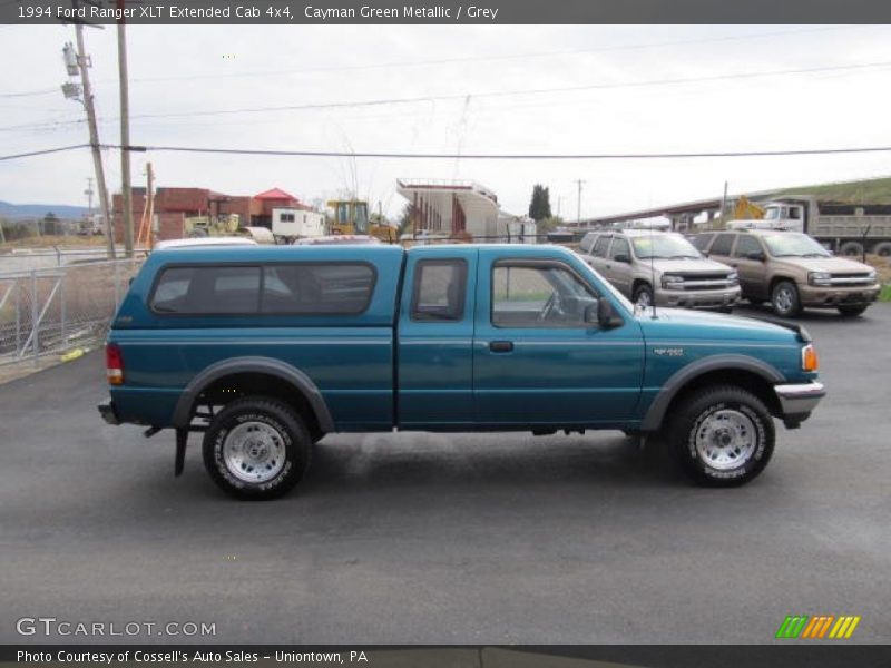 Cayman Green Metallic / Grey 1994 Ford Ranger XLT Extended Cab 4x4