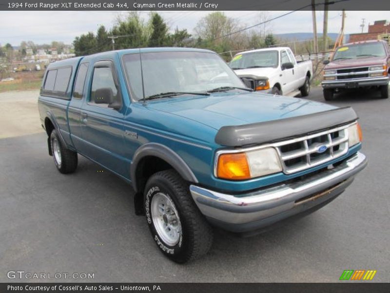 Cayman Green Metallic / Grey 1994 Ford Ranger XLT Extended Cab 4x4