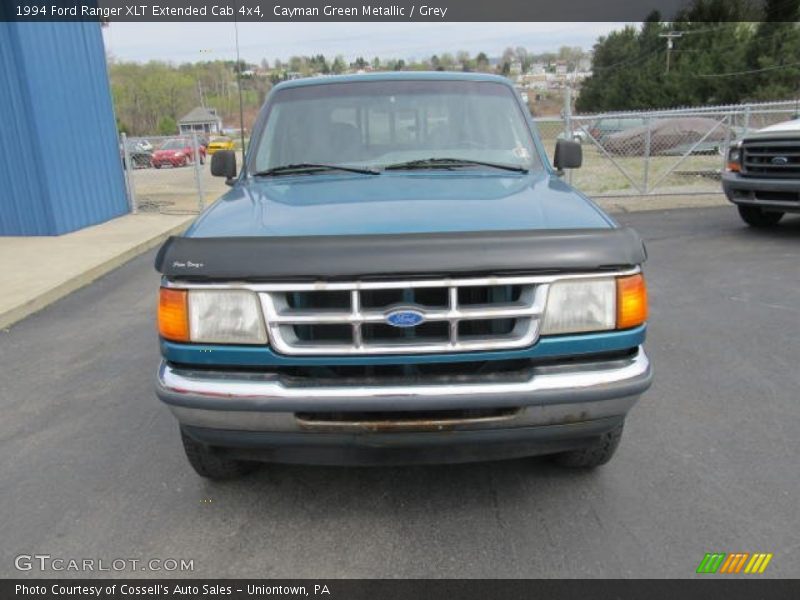Cayman Green Metallic / Grey 1994 Ford Ranger XLT Extended Cab 4x4