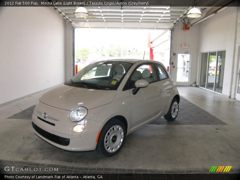 Mocha Latte (Light Brown) / Tessuto Grigio/Avorio (Grey/Ivory) 2012 Fiat 500 Pop