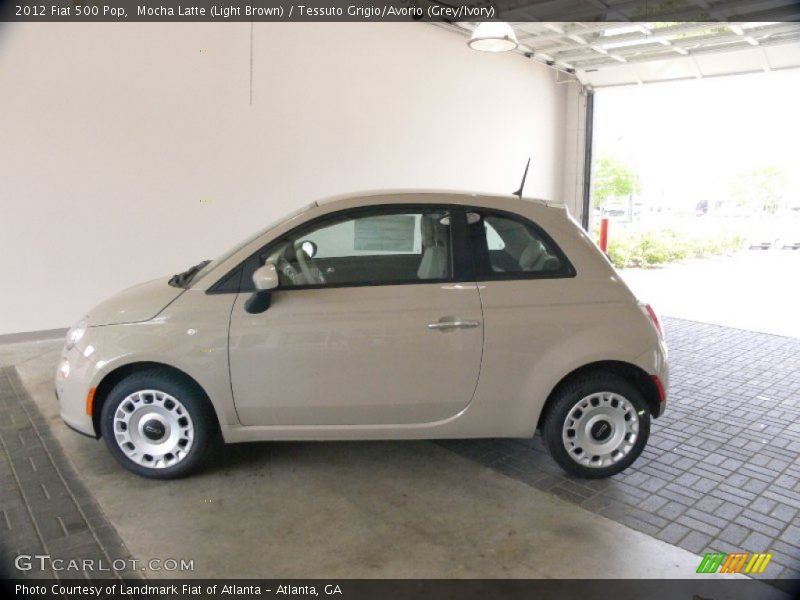 Mocha Latte (Light Brown) / Tessuto Grigio/Avorio (Grey/Ivory) 2012 Fiat 500 Pop