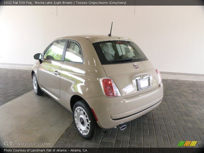 Mocha Latte (Light Brown) / Tessuto Grigio/Avorio (Grey/Ivory) 2012 Fiat 500 Pop