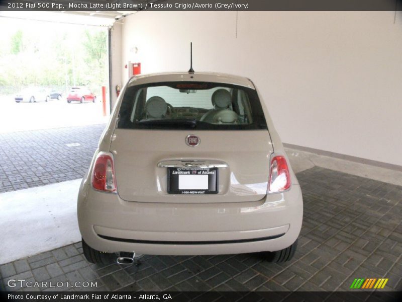 Mocha Latte (Light Brown) / Tessuto Grigio/Avorio (Grey/Ivory) 2012 Fiat 500 Pop