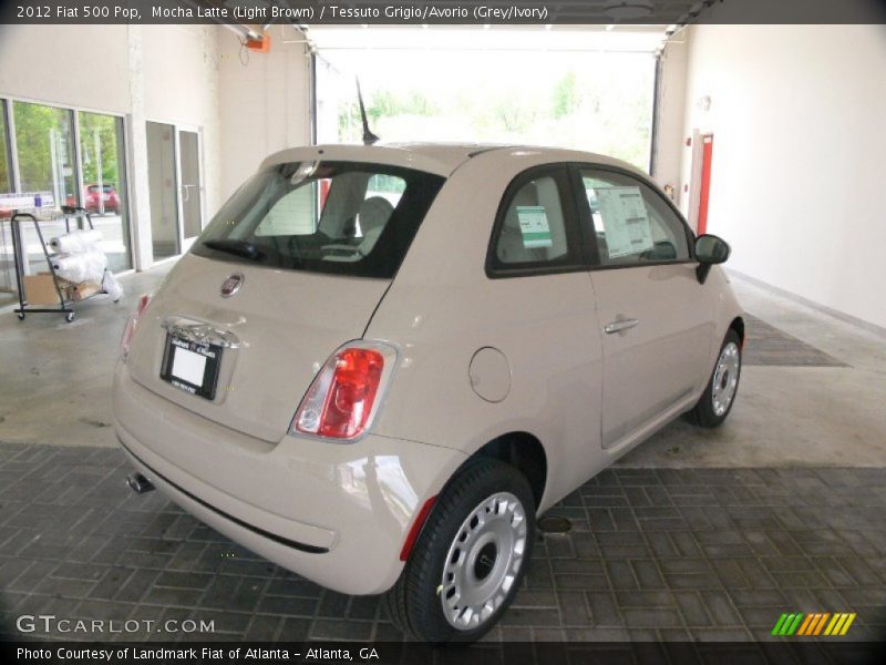 Mocha Latte (Light Brown) / Tessuto Grigio/Avorio (Grey/Ivory) 2012 Fiat 500 Pop