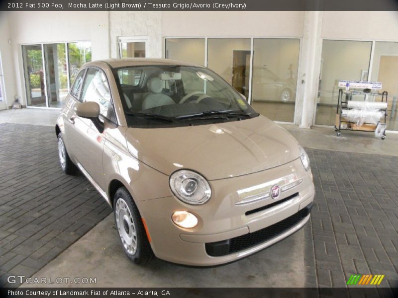 Mocha Latte (Light Brown) / Tessuto Grigio/Avorio (Grey/Ivory) 2012 Fiat 500 Pop